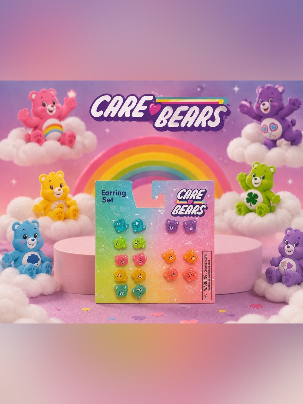 NWT Care Bear Studs